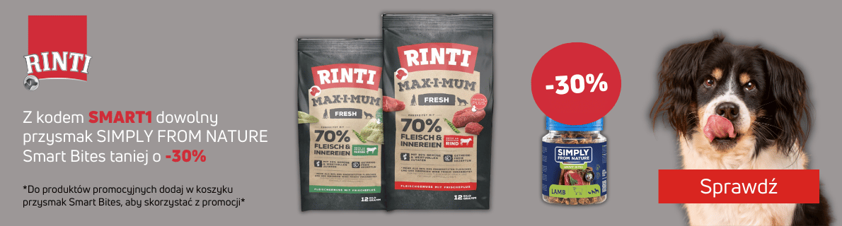 Promocja RINTI dobierz przysmaki Smart Bites SIMPLY FROM NATURE z rabatem -30%