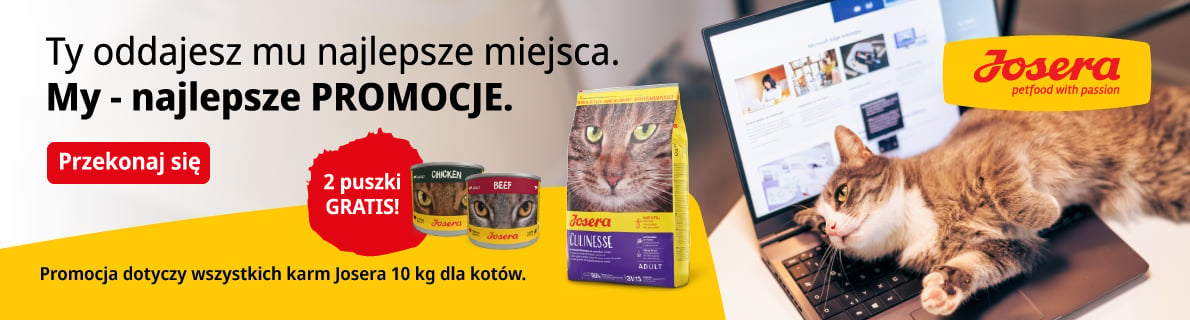 Promocja JOSERA zestawy 10 kg + 2 x 400 g karmy GRATIS