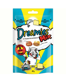 DREAMIES Dreamies łosoś i ser 6 x 60 g - przysmak dla kota