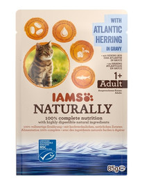IAMS Naturally Adult Cat with North Atlantic Herring in Gravy 85 g - mokra karma dla kota
