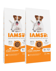 IAMS ProActive Health Mature & Senior All breeds Chicken 24 kg (2 x 12 kg) - sucha karma dla starszych psów