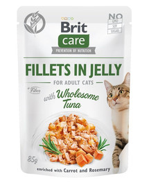 BRIT Care Fillets in Jelly tuńczyk saszetki dla kota zestaw 24 x 85 g