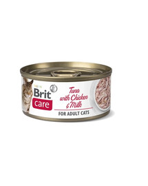 BRIT CARE Cat tuna with chicken zestaw 24 x 70 g tuńczyk z kurczakiem i mlekiem dla kota