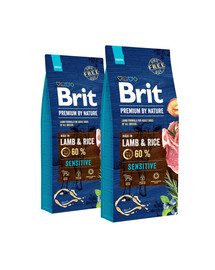BRIT Premium By Nature Sensitive Lamb 30 kg zestaw (2 x 15 kg)