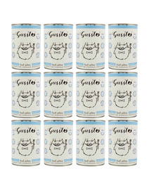 Gussto Fresh karma dla kotów świeży łosoś 12x400 g