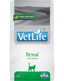 Farmina Vet Life RENAL Cat - sucha karma dla kotów z chorobami nerek, niewydolnością serca  400g
