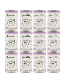 Gussto Fresh karma dla kotów świeży indyk z kaczką 12x400 g