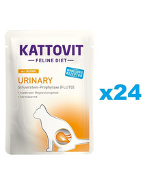 KATTOVIT Feline Diet Urinary kurczak  zestaw 24 x 85 g