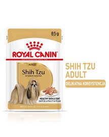 ROYAL CANIN Shih Tzu Adult Loaf karma mokra 24 x 85 g kawałki w sosie, dla dorosłych psów rasy shih tzu