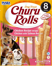 Churu Rolls Chicken 8x12g wrapy z kurczakiem i łosośiem dla psów