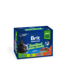 BRIT PREMIUM Pouch Sterilized  Mix smaków 24x100g dla kotów sterylizowanych