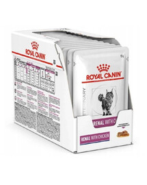 Royal Canin Veterinary Kot Renal with Chicken 12x85 g - mokra karma dla kotów dorosłych z kurczakiem 12x85 g