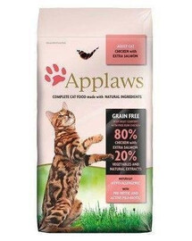 Applaws Complete Cat Food Adult Cat Chicken with Extra Salmon 7.5 kg - sucha karma dla dorosłych kotów kurczak z łososiem 7.5kg