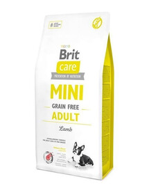 Brit Care Mini Grain-Free Adult Lamb 2 kg - hypoalergiczna bezzbożowa karma dla dorosłych psów ras mini z jagnięciną 2kg