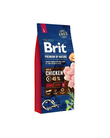 Brit Premium By Nature Adult Large Chicken 15 kg - sucha karma dla dorosłych psów rasy dużej 15kg
