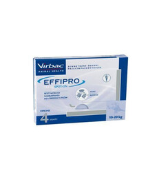 VIRBAC Effipro Spot-On M, 4 szt. - preparat przeciw pasożytom zewnętrznym dla średnich psów M 4 szt
