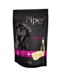 Piper doypack z żołądkami wołowymi 500 g - mokra karma dla psów dorosłych ras średnich i dużych, 500g