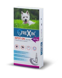 Krople przeciw ektopasożytom FREXIN dla psa do 5 kg