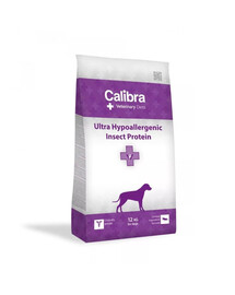 CALIBRA Veterinary Diet Dog Ultra-Hypoallergenic Insect 12 kg - Sucha karma dla dorosłych psów, 12 kg