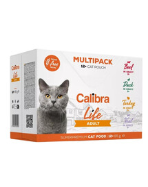 Cat Life Pouch Adult Multipack in gravy 12x85 g saszetki w sosie dla kotów