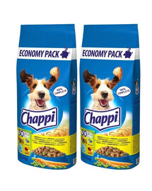 CHAPPI  zestaw 2 x13,5 kg - sucha karma  dla dorosłych psów, z drobiem i warzywami