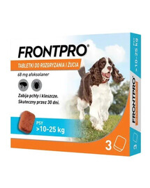 FRONTPRO DOG L tabletki na pchły i kleszcze dla psów 10-25 kg - 3szt