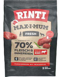RINTI MAX-I-MUM Beef 1 kg - Sucha karma dla psów z wołowiną 1 kg