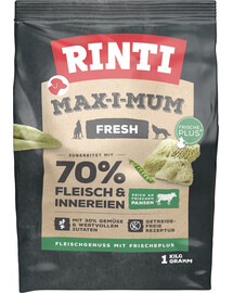 RINTI MAX-I-MUM Rumen 1 kg - Sucha karma dla psów, Drób ze żwaczami 1 kg