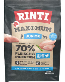 RINTI MAX-I-MUM Junior Chicken o smaku kurczaka dla szczeniąt 1 kg
