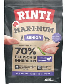 RINTI MAX-I-MUM Senior Chicken z kurczakiem sucha karma  dla starszych psów 4 kg