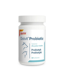 Dolfos Dolvit Probiotic 60 tab. -  probiotyk i prebiotyk dla psów i kotów