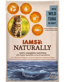 IAMS Naturally Adult Cat with Wild Tuna in Gravy 85 g mokra karma dla kota