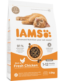 IAMS for Vitality Kitten Chicken 1,5 kg z kurczakiem dla kociąt - karma mokra