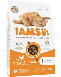 IAMS for Vitality Chicken sucha karma dla dorosłych kotów z kurczakiem 1,5 kg