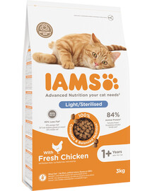 IAMS For Vitality Adult sterilised Chicken 3 kg - sucha karma dla kotów po sterylizacji