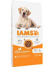 IAMS For Vitality Senior Large Breed Chicken 12 kg- sucha karma dla starszych psów