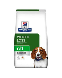 Hill's PD Canine r/d Weight Reduction, 4 kg - sucha karma dla psów 4 kg + 1 puszka GRATIS