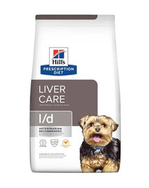 HILL'S Prescription Diet Canine l/d, 4 kg -  karma dla psów z chorobami wątroby + 1 puszka Hill's GRATIS
