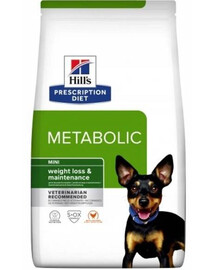 HILL'S Prescription Diet Canine Metabolic Mini, 6 kg - karma dla dorosłych psów małych ras z nadwagą + 1 puszka Hill's GRATIS
