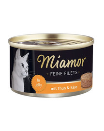 MIAMOR Feine Filets  tuńczyk z serem  100 g - karma dla kotów