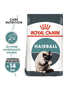 ROYAL CANIN Hairball Care 10 kg + mokra karma Intense BEAUTY w sosie 85 g x 12