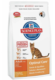 HILL'S Science Plan Feline Adult Optimal Care Chicken 30 kg (2 x 15 kg)