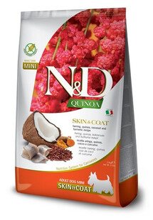 N&D Quinoa Dog Skin&Coat Adult Mini herring, coconut 2.5 kg śledź i kokos