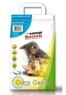 Certech Super Benek Corn Cat Sea Breeze  2x 7L (14 l) - żwirek kukurydziany dla kotów o zapachu bryzy morskiej