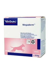 Megaderm 28x8 ml suplement diety dla psów 10-30 kg na problemy skórne