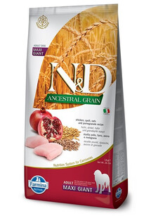 N&D Ancestral Dog Adult Giant Maxi chicken, spelt, oat & pomegranate 12 kg kurczak, orkisz, owies i granat