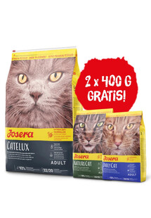 JOSERA Cat catelux 10 kg + 1x DailyCat 400g & 1x NaturCat 400g GRATIS