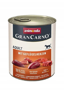 GranCarno Wieprzowina z sercami drobiowymi dla psa 800 g