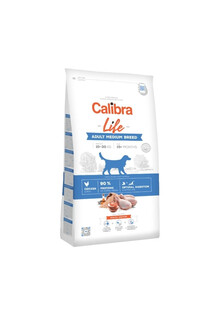 CALIBRA Dog Life Adult Medium Breed Chicken 12 kg - Sucha karma dla dorosłych psów, 12 kg