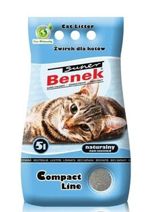 Certech Super Benek Compact Line Natural 2x 5 l - drobny żwirek dla kotów 10L